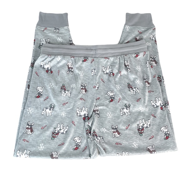 Jaclyn Smith Dog Christmas Pajama Bottoms, Gray - Picture 4 of 8